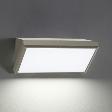Brilagi - LED Wandlamp voor buiten met sensor TRIANGLE LED/20W/230V grijs IP65