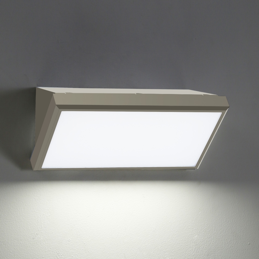Brilagi - LED Wandlamp voor buiten met sensor TRIANGLE LED/20W/230V grijs IP65