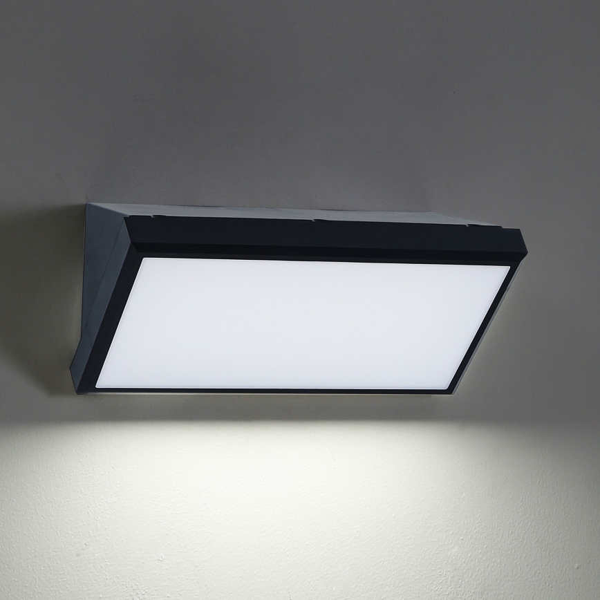 Brilagi - LED Wandlamp voor buiten TRIANGLE LED/20W/230V 3000/4000/6500K zwart IP65
