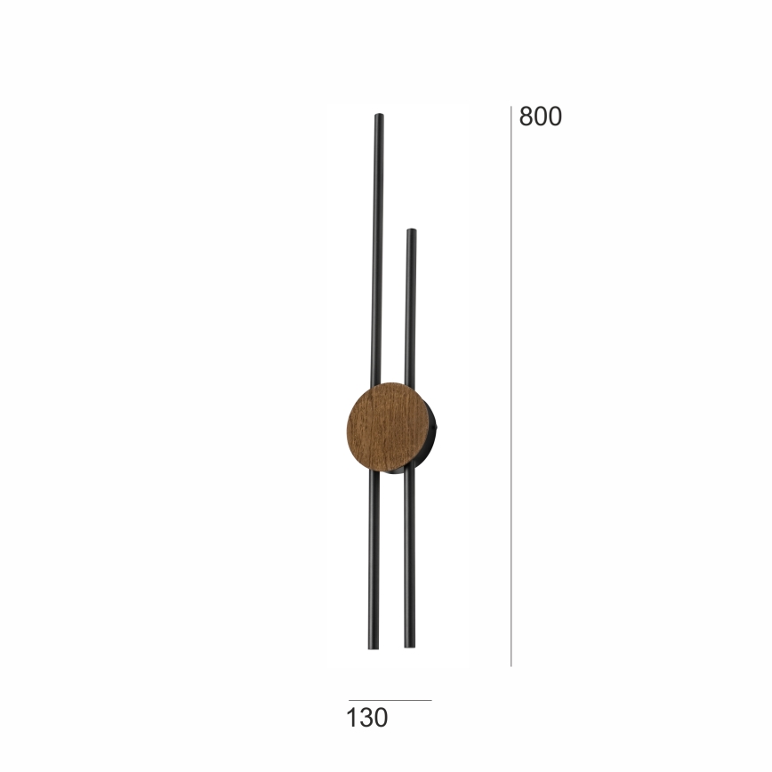 Brilagi - LED Wandlamp WOODY COLLINE LED/15W/230V 80 cm eiken walnoot