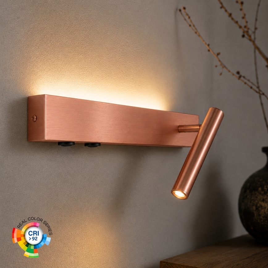 BRILAGI - LED wandspot ARLIX LED/3W/230V + LED/7W bronskleurig CRI 90
