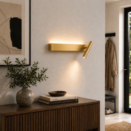 BRILAGI - LED wandspot ARLIX LED/3W/230V + LED/7W goudkleurig CRI 90