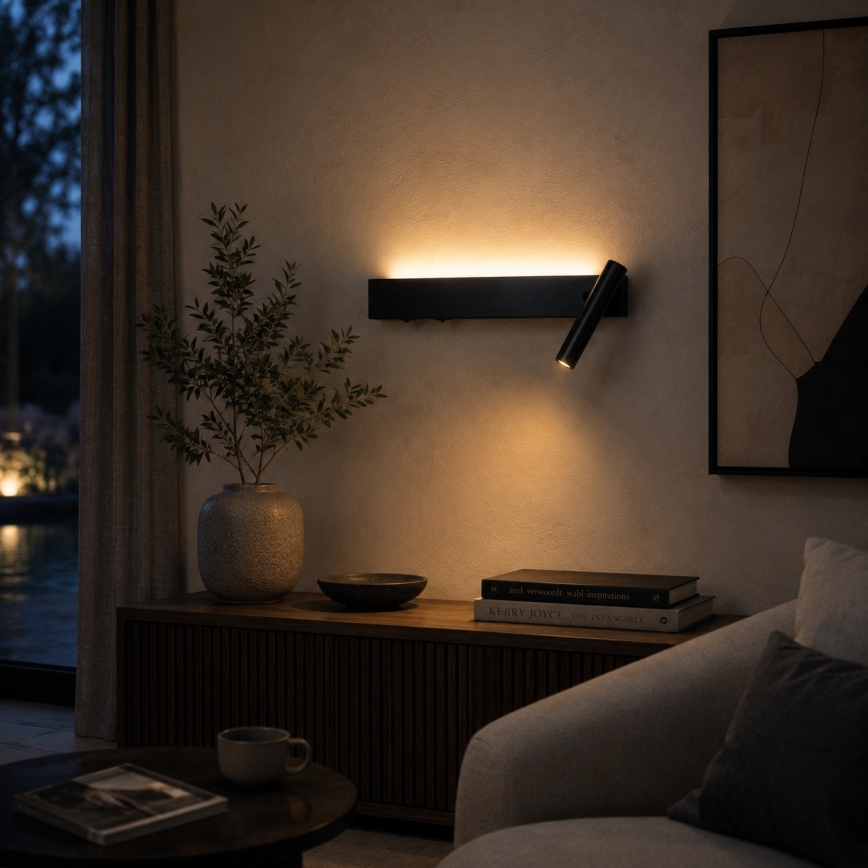 BRILAGI - LED-wandspot ARLIX LED/3W/230V + LED/7W zwart CRI 90