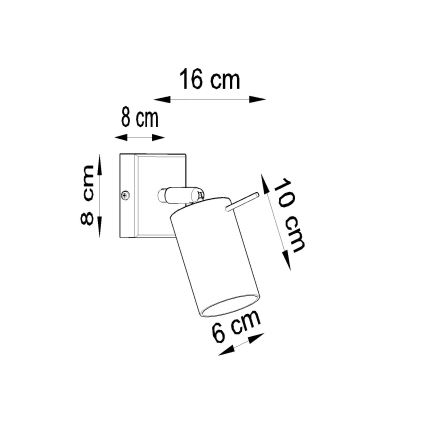 Brilagi -  LED Wandspot ASMUS 1xGU10/7W/230V zwart