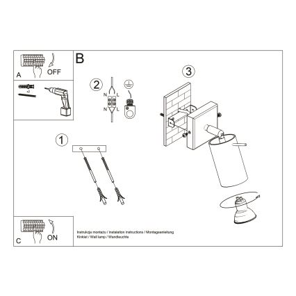 Brilagi -  LED Wandspot ASMUS 1xGU10/7W/230V zwart