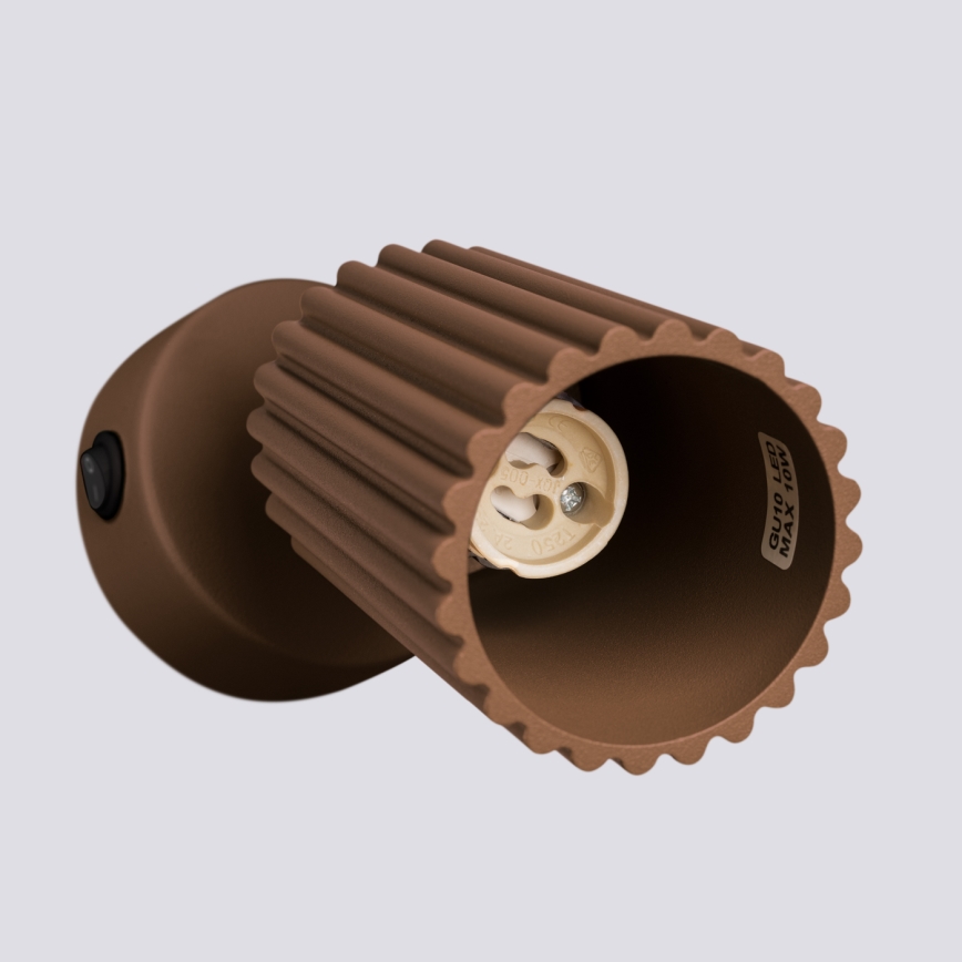 Brilagi - LED-wandspot CRESTO 1xGU10/10W/230V bruin