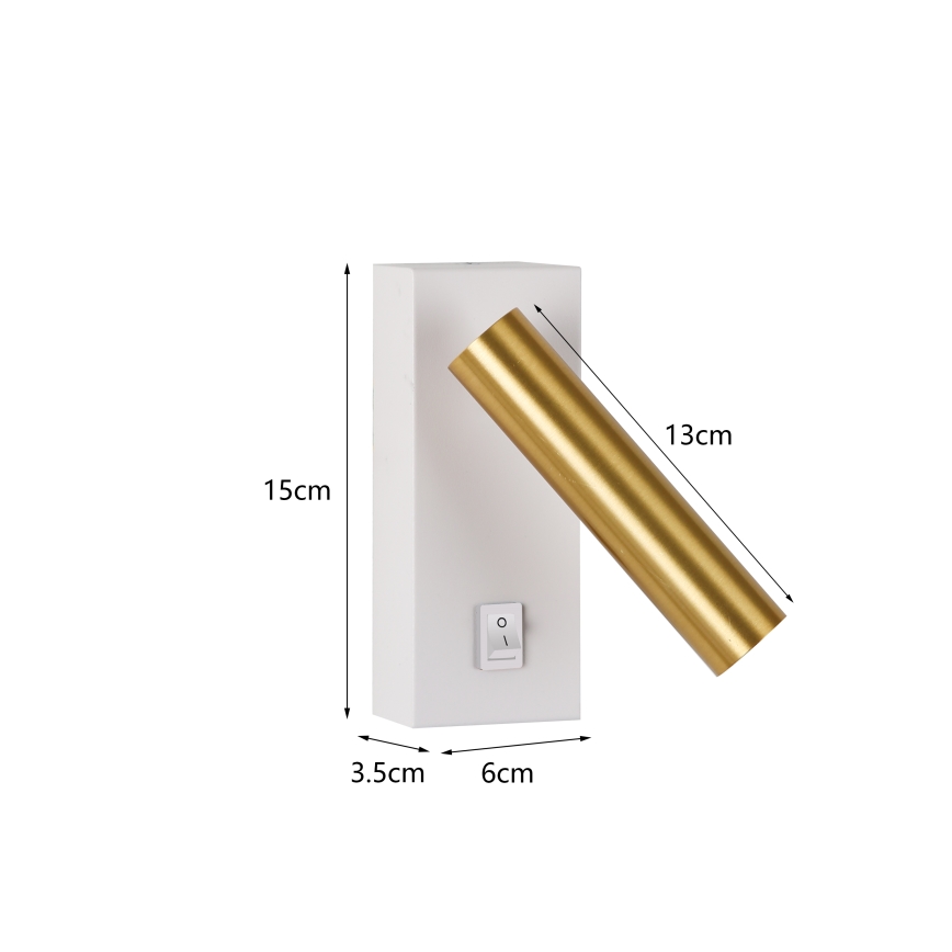 Brilagi - LED Wandspot MAYA LED/3W/230V 4000K wit/goud