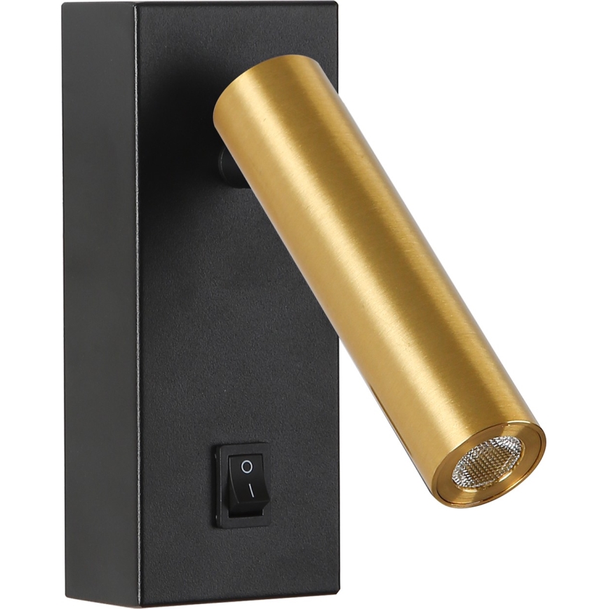 Brilagi - LED Wandspot MAYA LED/3W/230V 4000K zwart/goud