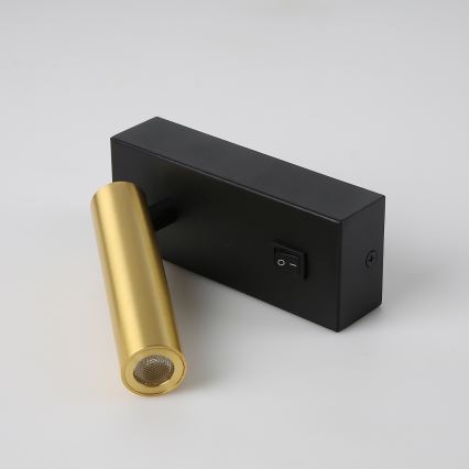 Brilagi - LED Wandspot MAYA LED/3W/230V 4000K zwart/goud