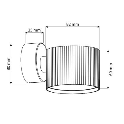 Brilagi - LED Wandspot STRIPY 1xGX53/15W/230V zwart
