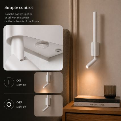 BRILAGI - LED wandspot VIXON LED/3W/230V + LED/5W wit CRI 90