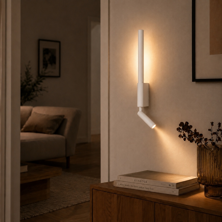 BRILAGI - LED wandspot VIXON LED/3W/230V + LED/5W wit CRI 90