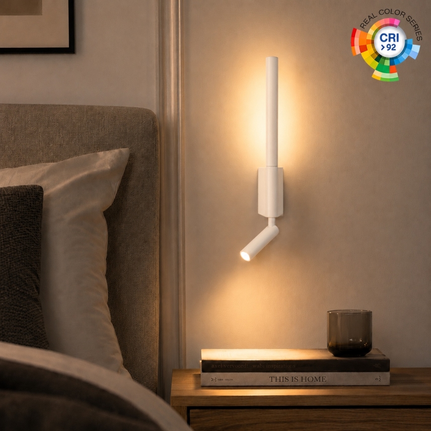 BRILAGI - LED wandspot VIXON LED/3W/230V + LED/5W wit CRI 90