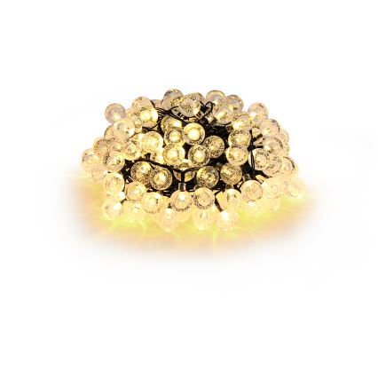 BRILAGI - BUBBLE LED zonne-decoratiesnoer, 200 LEDs, 8 functies, 20 m, IP65, warm wit, 800 mAh