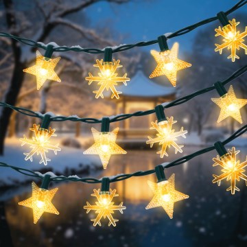 BRILAGI - LED zonne-kerstsnoer 50x LED/8 functies 12 m 800 mAh IP65 warm wit