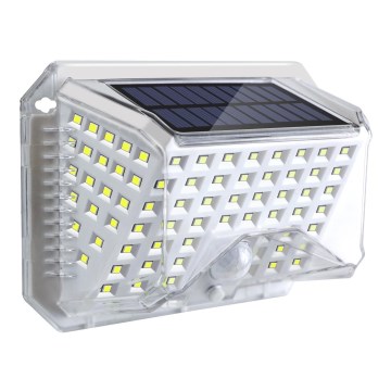 Brilagi - LED zonne-wandlamp met bewegings- en schemersensor WALLIE LED/4W/5,5V 1200 mAh 6500K IP64 zilver