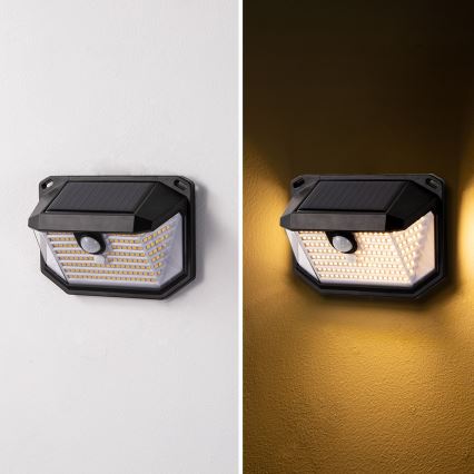 Brilagi - LED zonne-wandlamp met bewegings- en schemersensor WALLIE LED/4W/5,5V 1200 mAh 3000K IP65