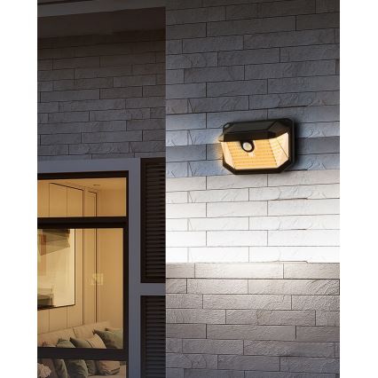 Brilagi - LED zonne-wandlamp met bewegings- en schemersensor WALLIE LED/4W/5,5V 1200 mAh 3000K IP65