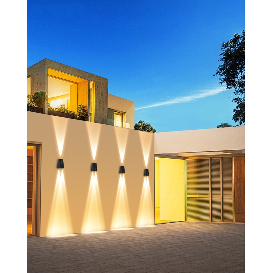 Brilagi - LED Zonne-wandlamp PYRAMID LED/2W/3,2V 1300 mAh IP54