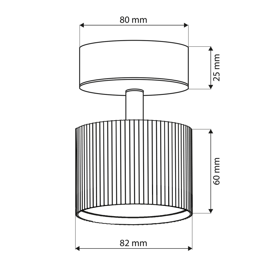 Brilagi - LED Zwarte richtbare spotlamp STRIPY 1xGX53/15W/230V