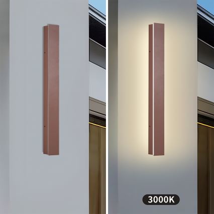 Brilagi - LED buitenmuurlamp LINEAR LED/12W/230V 3000K IP65 50 cm bruin CRI 90