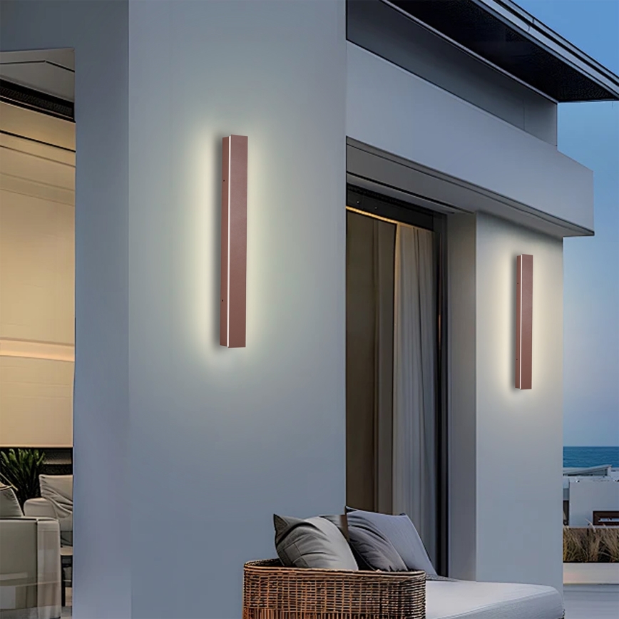 Brilagi - LED buitenmuurlamp LINEAR LED/12W/230V 3000K IP65 50 cm bruin CRI 90