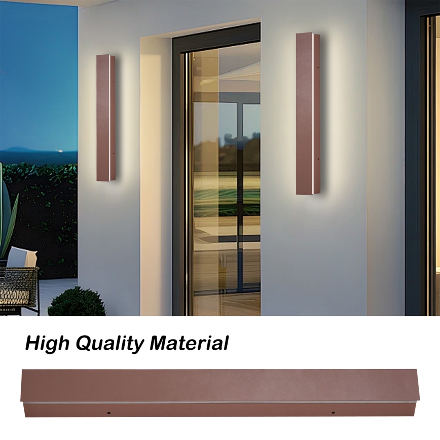 Brilagi - LED buitenmuurlamp LINEAR LED/12W/230V 3000K IP65 50 cm bruin CRI 90