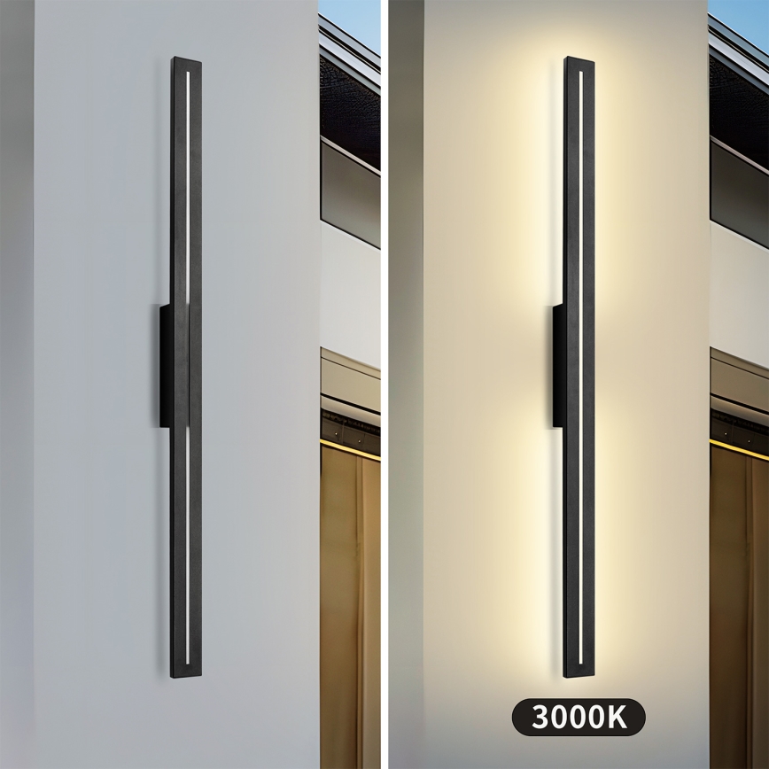 Brilagi - LED Buitenwandlamp LINEO LED/24W/230V 3000K IP65 100 cm zwart CRI 90