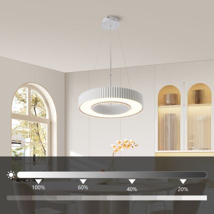 Brilagi - LUMIX LED dimbare hanglamp aan kabel, 48W/230V, 3000–6000K, wit, Ø 50 cm + afstandsbediening