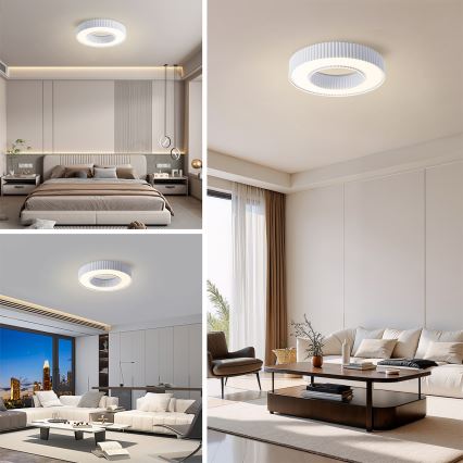 Brilagi - Dimbare LED-plafondlamp LUMIX LED/48W/230V 3000-6000K wit Ø 50 cm + afstandsbediening
