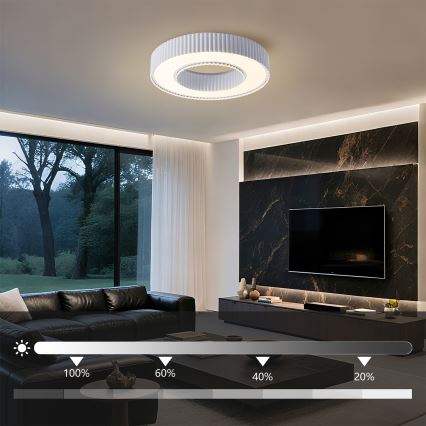 Brilagi - Dimbare LED-plafondlamp LUMIX LED/48W/230V 3000-6000K wit Ø 50 cm + afstandsbediening