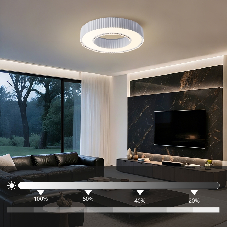 Brilagi - Dimbare LED-plafondlamp LUMIX LED/48W/230V 3000-6000K wit Ø 50 cm + afstandsbediening