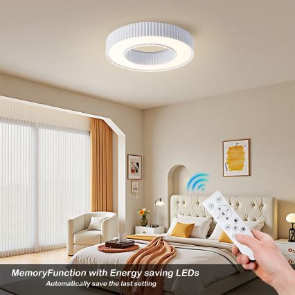 Brilagi - Dimbare LED-plafondlamp LUMIX LED/48W/230V 3000-6000K wit Ø 50 cm + afstandsbediening