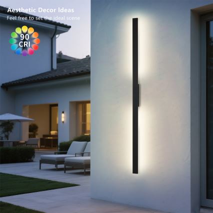 Brilagi - LED buitenwandlamp LUNA LED/30W/230V 3000K IP65 150 cm zwart CRI 90