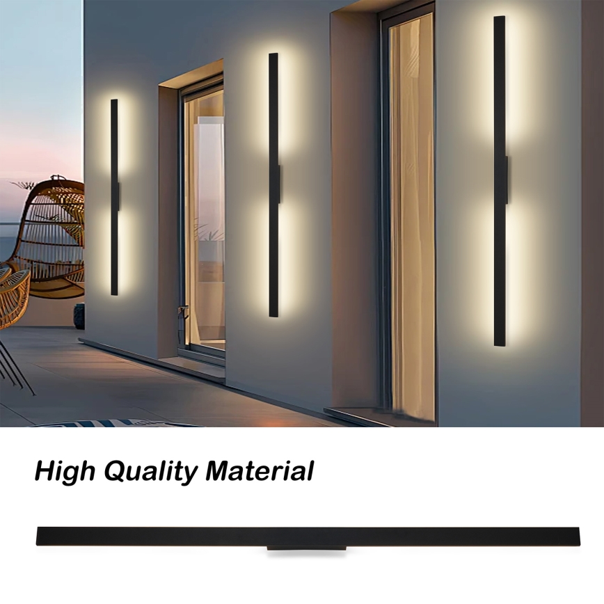Brilagi - LED buitenwandlamp LUNA LED/30W/230V 3000K IP65 150 cm zwart CRI 90
