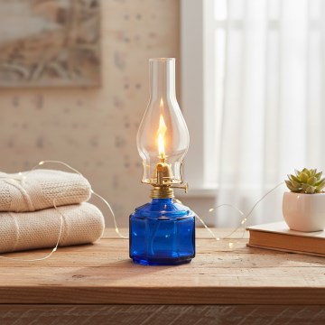 Brilagi - MERLIN petroleumlamp, blauw
