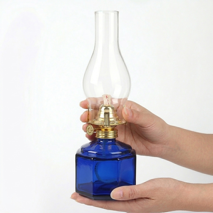 Brilagi - MERLIN petroleumlamp, blauw