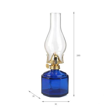Brilagi - MERLIN petroleumlamp, blauw