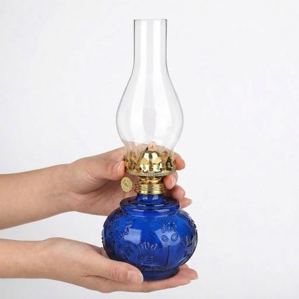 Brilagi - MERLIN petroleumlamp blauw