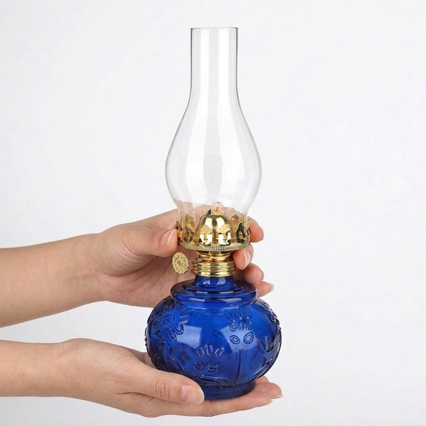 Brilagi - MERLIN petroleumlamp blauw