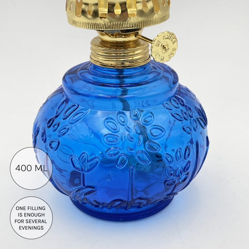Brilagi - MERLIN petroleumlamp blauw