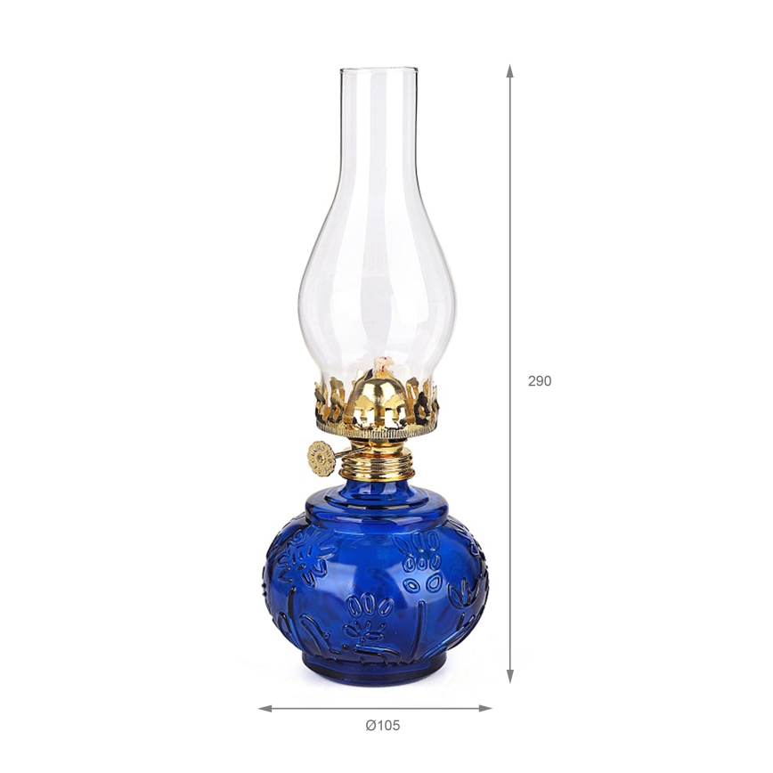 Brilagi - MERLIN petroleumlamp blauw