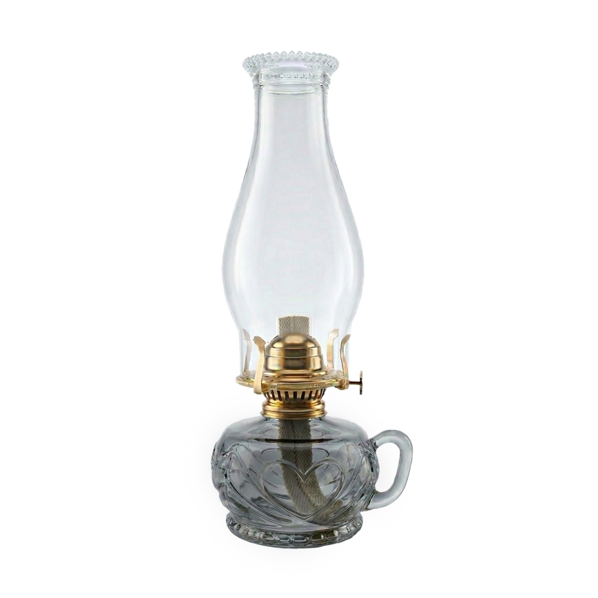 Brilagi - MERLIN petroleumlamp, gerookt/grijs