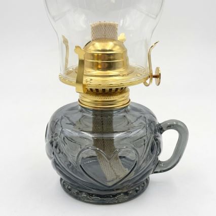 Brilagi - MERLIN petroleumlamp, gerookt/grijs
