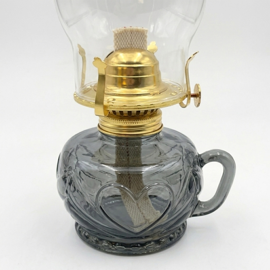 Brilagi - MERLIN petroleumlamp, gerookt/grijs