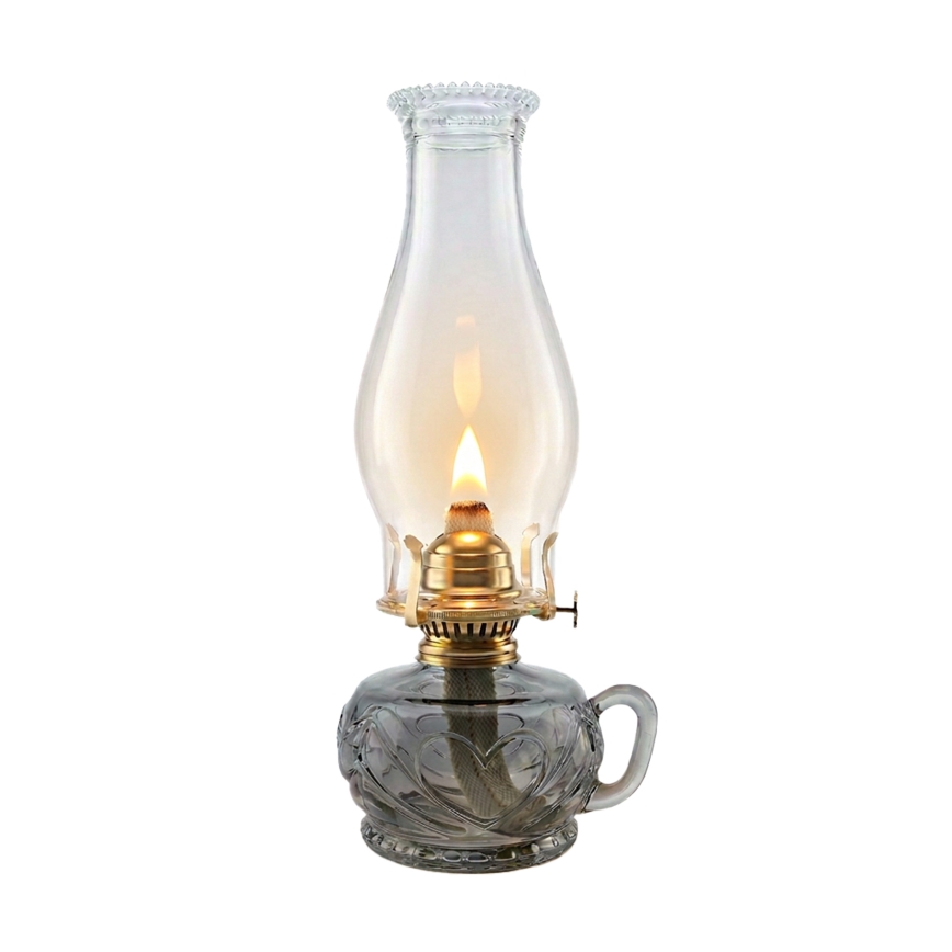 Brilagi - MERLIN petroleumlamp, gerookt/grijs