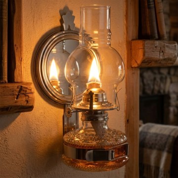 Brilagi - MERLIN petroleumlamp, glanzend chroom