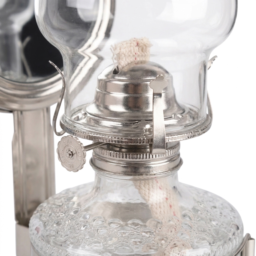 Brilagi - MERLIN petroleumlamp, glanzend chroom