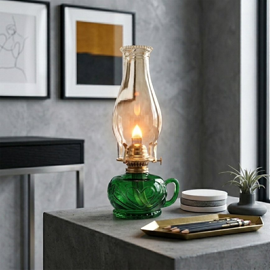 Brilagi - MERLIN petroleumlamp, groen