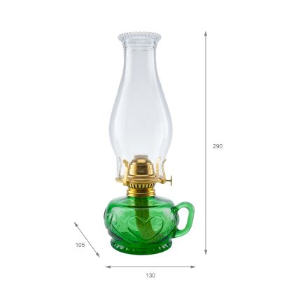 Brilagi - MERLIN petroleumlamp, groen
